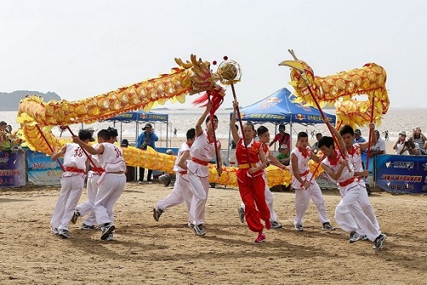 学院舞龙队获浙江省第二届海洋运动会舞龙比赛自选一等奖